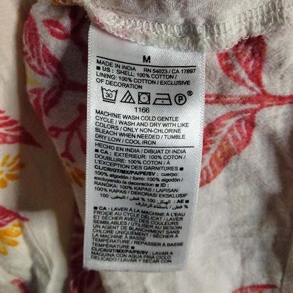 Old Navy Tie Shoulder Swing Style Cotton Gauzey Midi Dress Size Medium - Picture 8 of 9